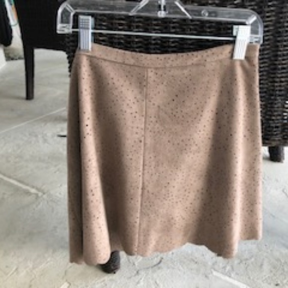 BCBG Maxazria Faux Swede Mini Skirt - Picture 3 of 5